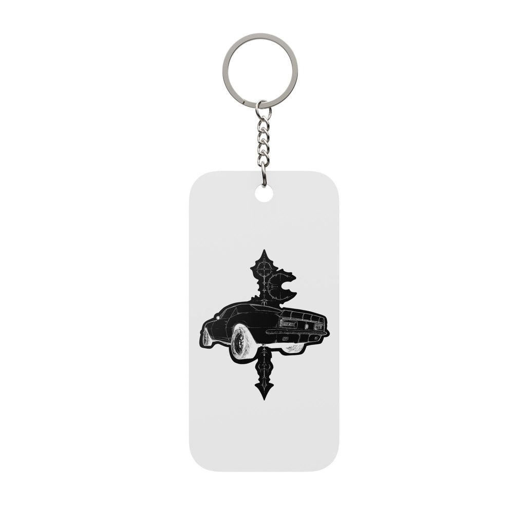 Red White & Burnouts Keyring
